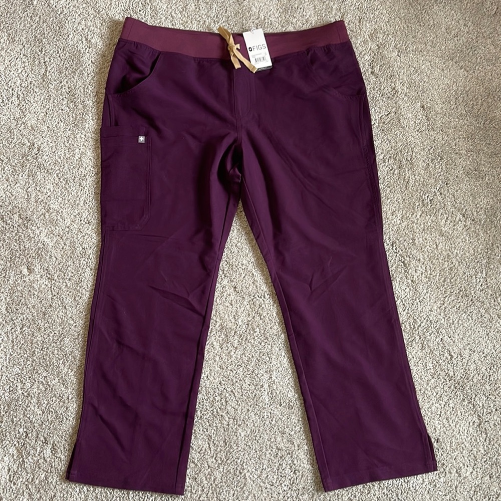 NWT Figs Deep Purple Kade Scrub Pants in XLP